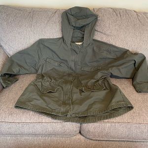 Target Ava & Viv cotton 1x olive green hooded jacket.